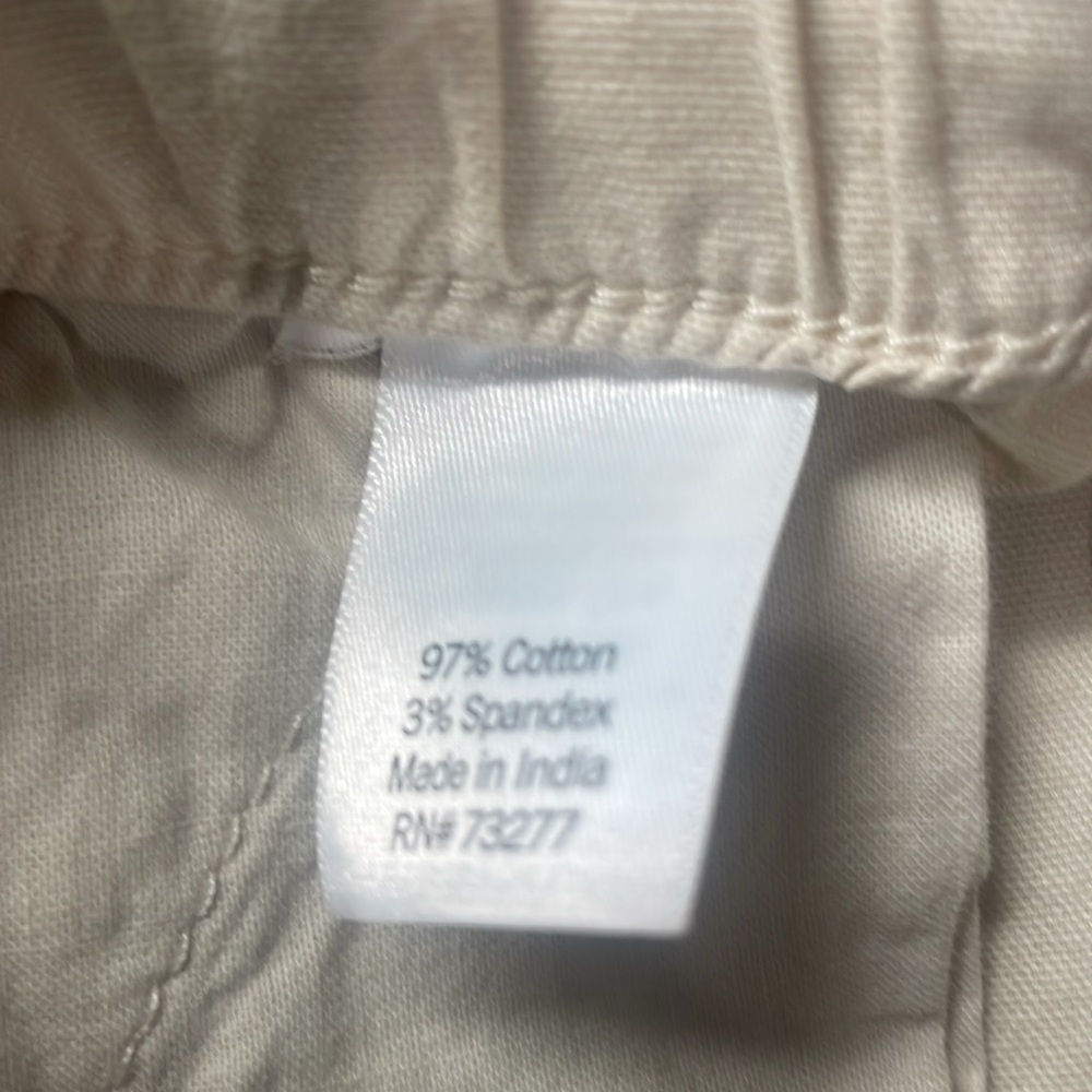 Sonoma Mid Rise Capri pants khaki tan elastic drawstring waist women’s PL petite - Picture 16 of 16